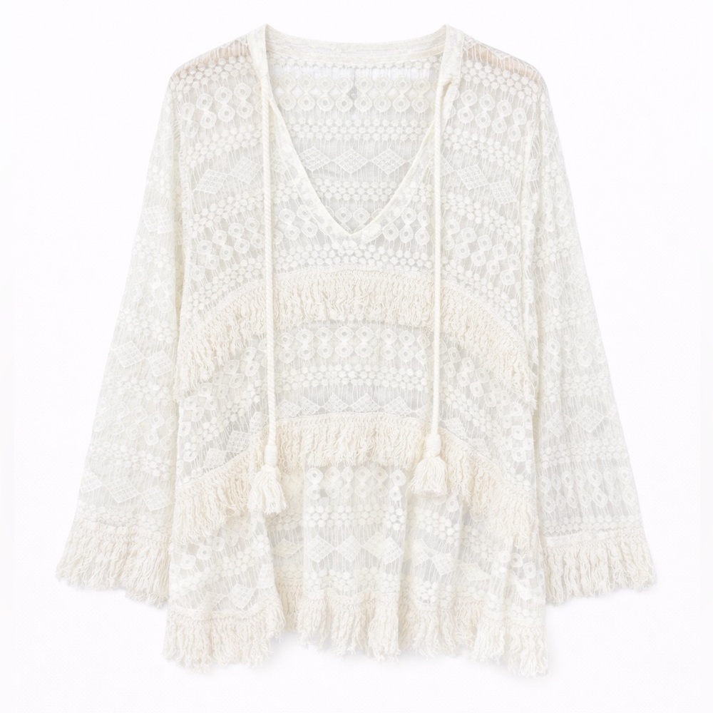 Amiana White Lace Tunic - Picture 2 of 7